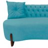 Sofá 2 Lugares Orgânico Curvo Tókio 150cm Suede Azul Turquesa - 5