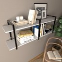 Ver imagem 1 de Prateleira Industrial Moveis Escritorio Quarto Estante Infantil Livros Branco Ferro e Madeira