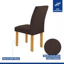Ver mais imagens de Conjunto Mesa Stella Ripada 120cm com 4 Cadeiras Canela Tampo Smart Plus com Vidro