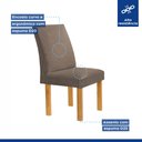 Ver imagem 7 de Conjunto Mesa Stella Ripada 120cm com 4 Cadeiras Canela Tampo Smart Plus com Vidro