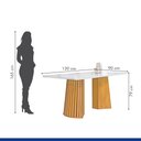 Ver imagem 6 de Conjunto Mesa Stella Ripada 120cm com 4 Cadeiras Canela Tampo Smart Plus com Vidro