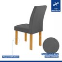 Ver mais imagens de Conjunto Mesa Stella Ripada 120cm com 4 Cadeiras Canela Tampo Smart Plus com Vidro