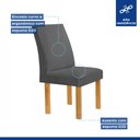 Ver imagem 7 de Conjunto Mesa Stella Ripada 120cm com 4 Cadeiras Canela Tampo Smart Plus com Vidro