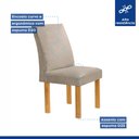 Ver imagem 7 de Conjunto Mesa Stella Ripada 120cm com 4 Cadeiras Canela Tampo Smart Plus com Vidro