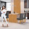 Conjunto Mesa Bella Ripada 120cm com 4 Cadeiras Canela Tampo Bella com Vidro - 11