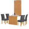 Conjunto Mesa Bella Ripada 120cm com 4 Cadeiras Canela Tampo Bella com Vidro - 15