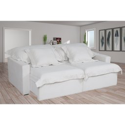 Sofá Cama Niágara 4 Lugares Retrátil e Reclinável 200cm Boucle com Molas - 2