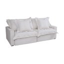 Ver imagem 2 de Sofá Cama Niágara 4 Lugares Retrátil e Reclinável 200cm Boucle com Molas Branco Off