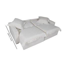 Sofá Cama Niágara 4 Lugares Retrátil e Reclinável 200cm Boucle com Molas - 3