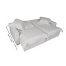 Sofá Cama Niágara 4 Lugares Retrátil e Reclinável 200cm Boucle com Molas - 3