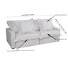 Sofá Cama Niágara 4 Lugares Retrátil e Reclinável 200cm Boucle com Molas - 4