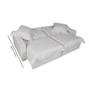 Ver imagem 5 de Sofá Cama Niágara 4 Lugares Retrátil e Reclinável 200cm Boucle com Molas Branco Off