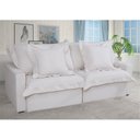 Ver imagem 1 de Sofá Cama Niágara 4 Lugares Retrátil e Reclinável 200cm Boucle com Molas Branco Off
