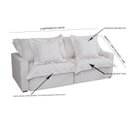 Ver imagem 4 de Sofá Cama Niágara 4 Lugares Retrátil e Reclinável 200cm Boucle com Molas Branco Off