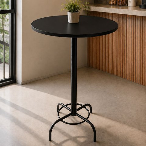 Mesa Alta Bistrô Área Gourmet Alabama Cor: Preto - Kmj