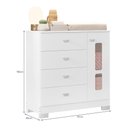 Ver imagem 7 de Jogo de Quarto Infantil New Katatau Guarda Roupa e Cômoda Branco Brilho - Reller Móveis