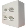 Caixa 4x4 Versatil Sobrepor Branco MarGirius Slim Sobrepor 4x4" 2 tomadas 10 A+ 2 tomadas 20 A Separ - 4