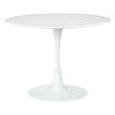 Ver imagem 1 de Mesa Saarinen Tulipa Redonda 100cm Tampo Madeira Branca 5 Lugares