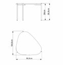 Ver imagem 4 de Kit Mesa de Centro e Lateral Organica Pes Metal Preto Hanover Artesano