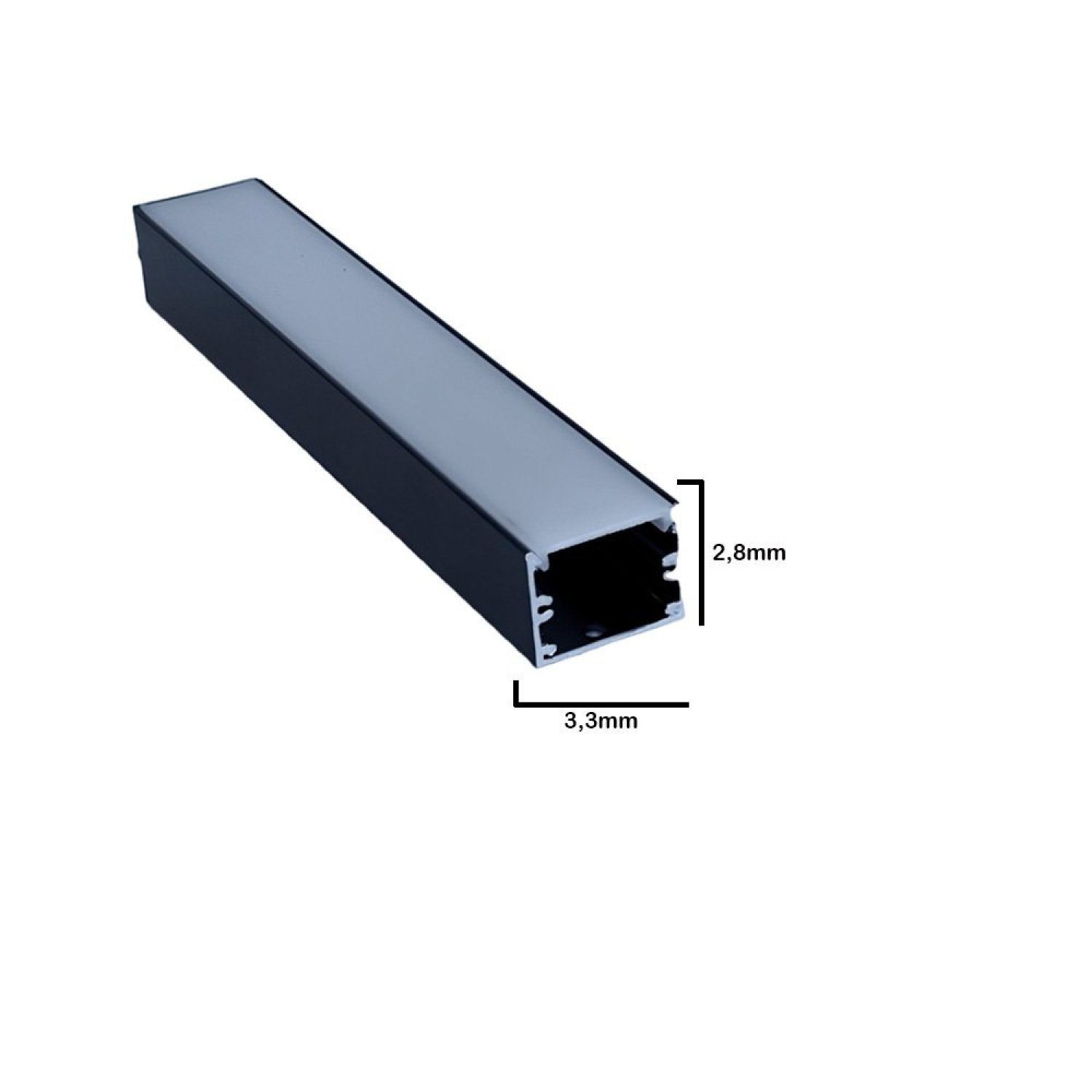 Perfil de 2 Metro de Sobrepor 33x28mm sem Fita de Led - 3