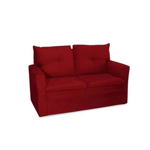 Sofá Pequeno 02 Lugares 150cm Mobi Suede Marsala Herrero