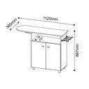 Ver imagem 2 de Balcão Multiuso P/ Área Serviço Tp-3000 C/ 2 Portas Branco - Tecno Mobili