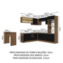 Ver imagem 4 de Armário de Cozinha Completa de Canto 504cm Rustic/Preto Glamy Madesa 01