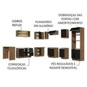 Ver imagem 5 de Armário de Cozinha Completa de Canto 504cm Rustic/Preto Glamy Madesa 01