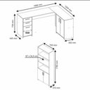 Ver imagem 2 de Conjunto Para Escritório 2 Peças Com Mesa E Armário Preto