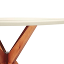 Ver imagem 5 de Mesa de Jantar Acássia Tampo em MDF com Vidro e Base em Madeira Branco/Off-White