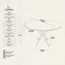 Ver imagem 4 de Mesa de Jantar Acássia Tampo em MDF com Vidro e Base em Madeira Branco/Off-White
