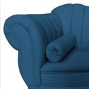 Ver mais imagens de Recamier Decorativo Divã Amsterdã 187cm Lado Direito Bouclé Azul Marinho