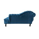 Ver imagem 6 de Recamier Decorativo Divã Amsterdã 187cm Lado Direito Bouclé Azul Marinho