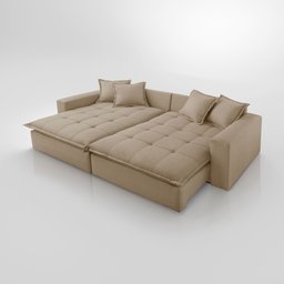 Sofá Cama Jupiter 3 Lugares Retrátil Reclinável 2,30m Linho com Molas Ensacadas - 7