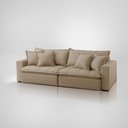 Ver imagem 4 de Sofá Cama Jupiter 3 Lugares Retrátil Reclinável 2,30m Linho com Molas Ensacadas