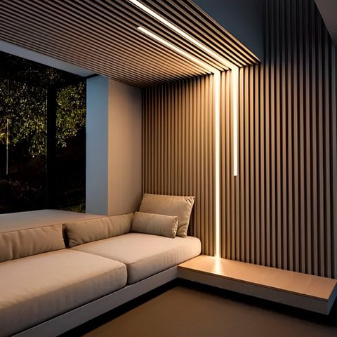 Perfil Fino de 1m de Sobrepor 14x19mm sem Fita de Led