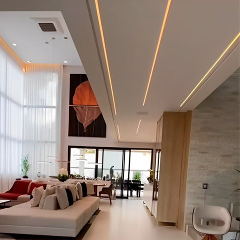 Perfil Fino de 2m de Sobrepor 14x19mm sem Fita de Led