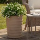 Ver imagem 2 de Vaso Grego Alto Decorativo de Flor 50cm Folhagem Tramontina Plástico Acabamento Granito Areia