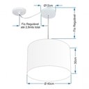 Ver imagem 4 de Lustre Pendente Cilíndrico com Desvio Md-4227 Cúpula em Tecido 40x30cm Rustico Cinza - Bivolt