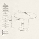 Ver imagem 5 de Mesa de Jantar Araçá Tampo em Mdf com Vidro e Base em Madeira