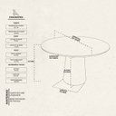 Ver imagem 4 de Mesa de Jantar Araçá Tampo em MDF com Vidro e Base em Madeira Branco/Off-White