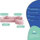 Ver imagem 5 de Sofá Modular Celinne Luxuoso Sala de Estar Decoração Luxo 265cm Suede