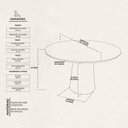Ver imagem 5 de Mesa de Jantar Araçá Tampo em Mdf com Vidro e Base em Madeira