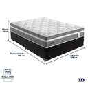 Ver imagem 3 de Cama Box Baú Casal e Colchão Molas Ensacadas Berlim Probel:preto