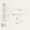 Ver imagem 5 de Mesa de Jantar Araçá Tampo em Mdf com Vidro e Base em Madeira