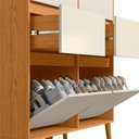 Ver imagem 3 de Comoda Sapateira Dora com 4 Gavetas e 2 Portas Basculante Cinamomo/off White