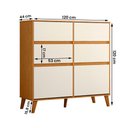 Ver imagem 4 de Comoda Sapateira Dora com 4 Gavetas e 2 Portas Basculante Cinamomo/off White