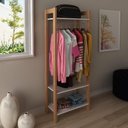 Ver imagem 3 de Armário Closet com 3 Prateleiras Az1029 Amêndoa/branco Tecnomobili