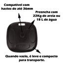 Ver imagem 7 de Kit Guarda Sol 2,60m Resistente C/ Base Branca Mor GSOL C/ BASE BRANCA Azul Marinho Liso