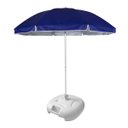 Ver imagem 2 de Kit Guarda Sol 2,60m Resistente C/ Base Branca Mor GSOL C/ BASE BRANCA Azul Marinho Liso